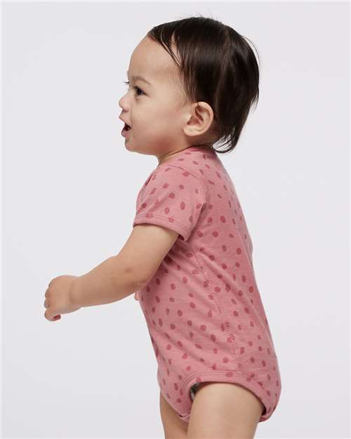 Soft Cotton Baby Onesie — Short Sleeve Infant Bodysuit - Mauvelous Spot - Side