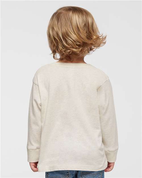 Toddler Fine Jersey Long Sleeve T-Shirt [2T-5T] - Natural Heather - Back
