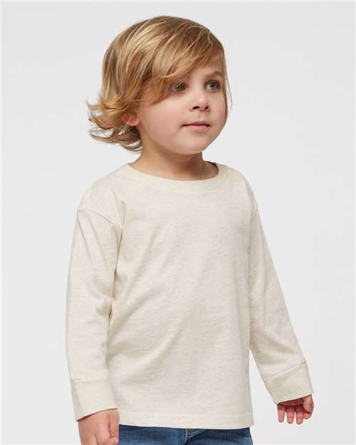 Toddler Fine Jersey Long Sleeve T-Shirt [2T-5T] - Natural Heather - Front