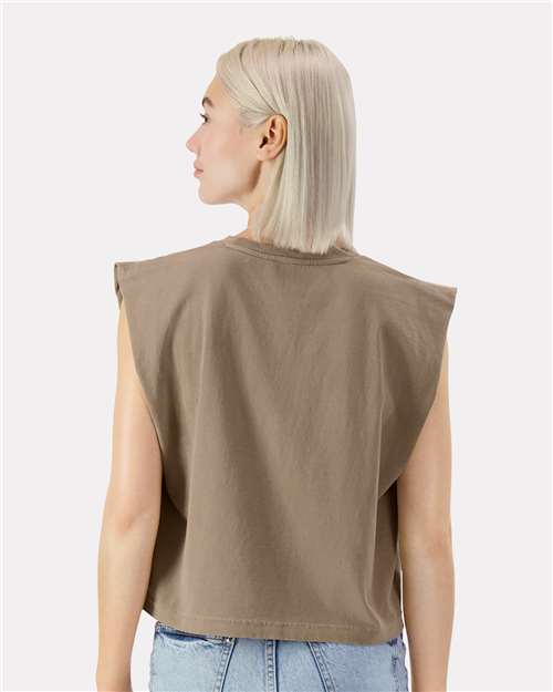 American Apparel 307GD Women's Baby Tee - Faded Brown - Back