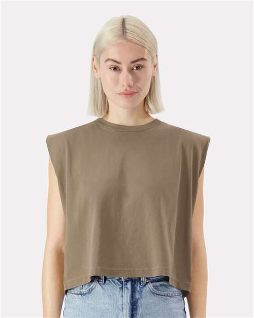 American Apparel 307GD Women's Baby Tee - Faded Brown - Front