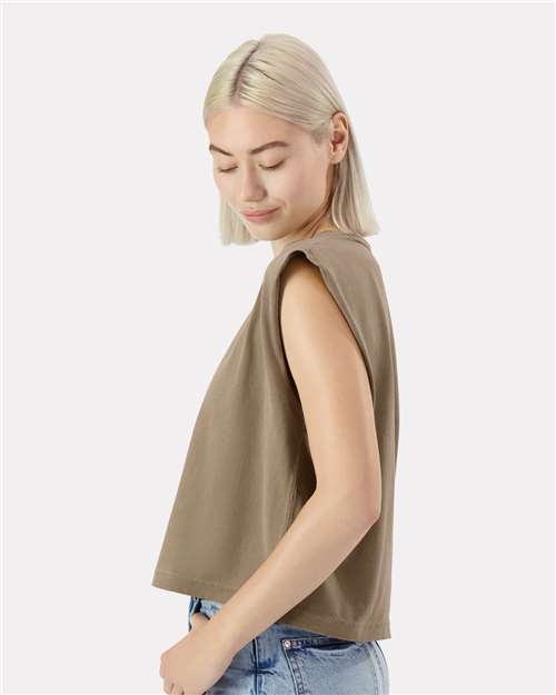 American Apparel 307GD Women's Baby Tee - Faded Brown - Side