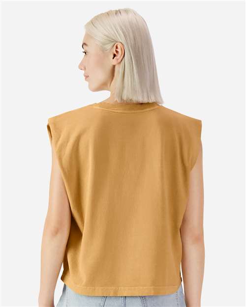 American Apparel 307GD Women's Baby Tee - Faded Mustard - Back