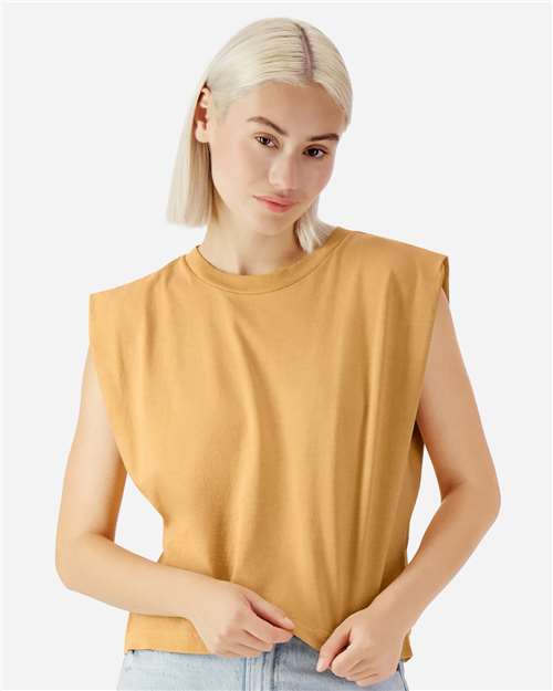 American Apparel 307GD Women's Baby Tee - Faded Mustard - Front