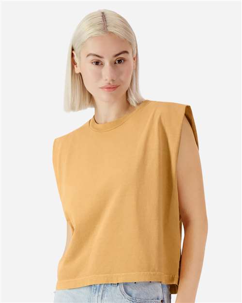 American Apparel 307GD Women's Baby Tee - Faded Mustard - Side