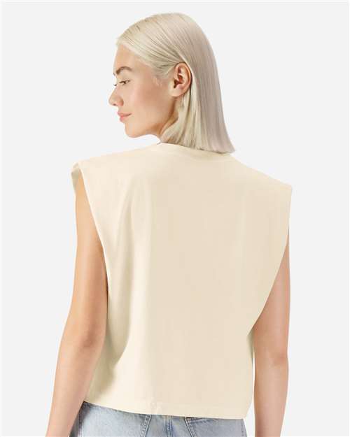 American Apparel 307GD Women's Baby Tee - Faded Cream - Back