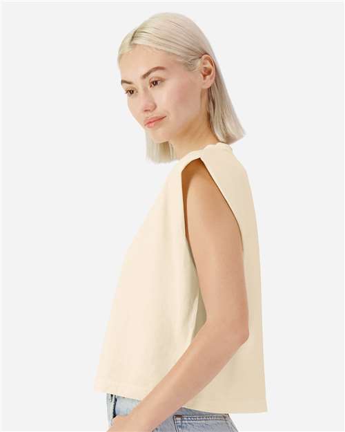 American Apparel 307GD Women's Baby Tee - Faded Cream - Side