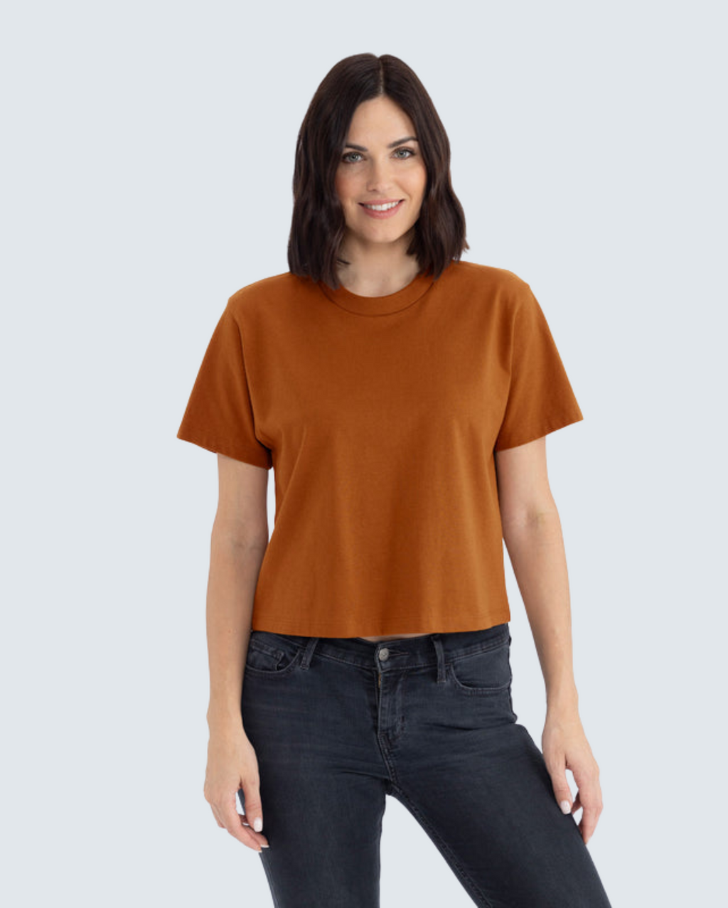 Women's Heavyweight High-Waist Boxy Tee - Clay