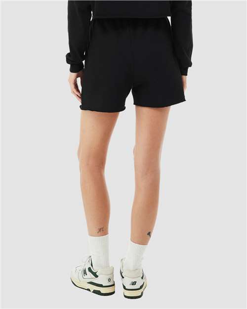 Bella + Canvas 3787 Women's Sponge Fleece Sweatshirt - Black - Back