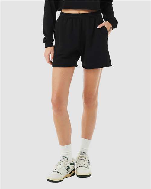 Bella + Canvas 3787 Women's Sponge Fleece Sweatshirt - Black - Front