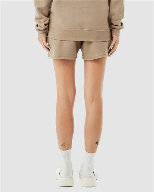 Bella + Canvas 3787 Women's Sponge Fleece Sweatshirt - Tan - Back