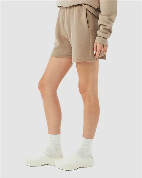 Bella + Canvas 3787 Women's Sponge Fleece Sweatshirt - Tan - Side