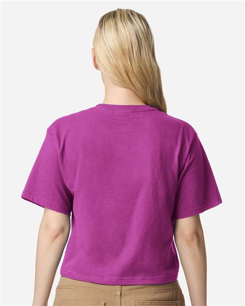 American Apparel 102 Women's Fine Jersey T-Shirt - Super Pink - Back