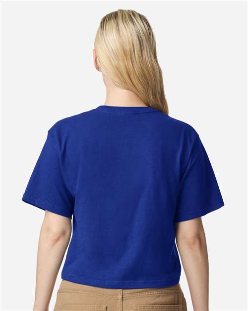American Apparel 102 Women's Fine Jersey T-Shirt - Lapis - Back