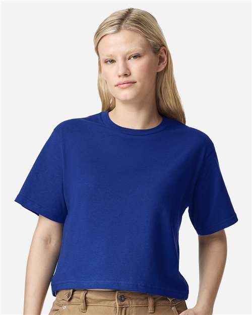 American Apparel 102 Women's Fine Jersey T-Shirt - Lapis - Front