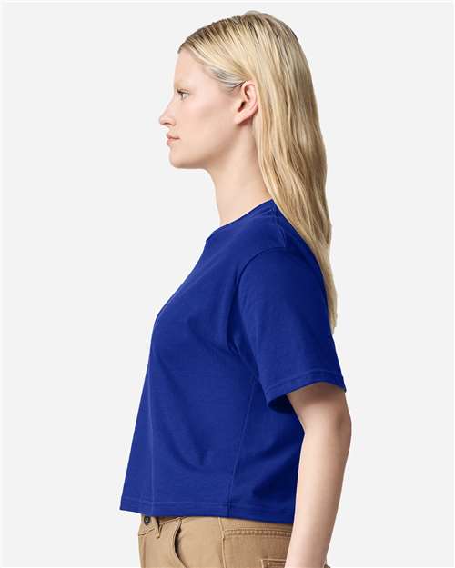 American Apparel 102 Women's Fine Jersey T-Shirt - Lapis - Side