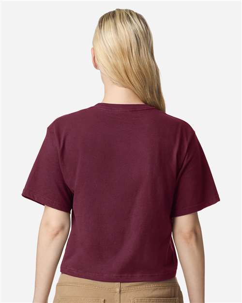 American Apparel 102 Women's Fine Jersey T-Shirt - Burgundy - Back