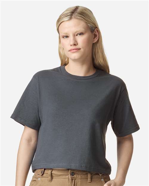 American Apparel 102 Women's Fine Jersey T-Shirt - Asphalt - Front