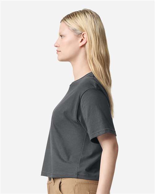 American Apparel 102 Women's Fine Jersey T-Shirt - Asphalt - Side