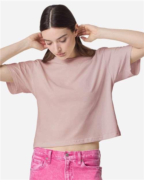 American Apparel 102 Women's Fine Jersey T-Shirt - Blush - Front