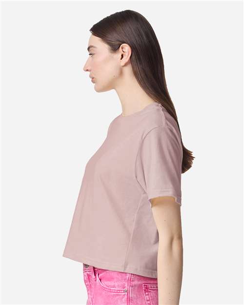 American Apparel 102 Women's Fine Jersey T-Shirt - Blush - Side