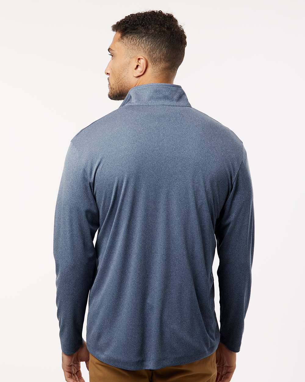 Men's Pro Performance Quarter-Zip Pullover - Heather Navy - L
