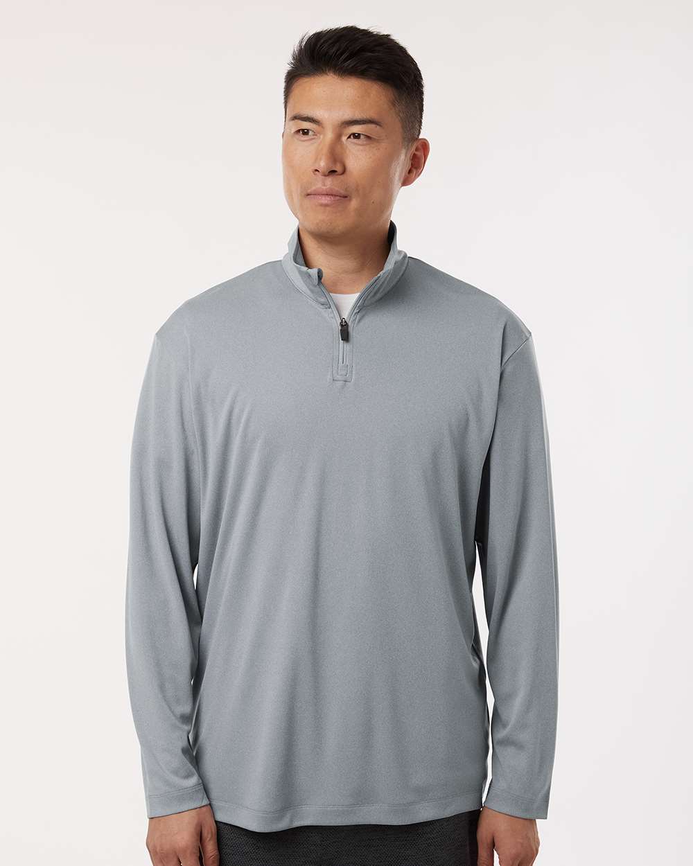 Men's Pro Performance Quarter-Zip Pullover - Heather Steel - S