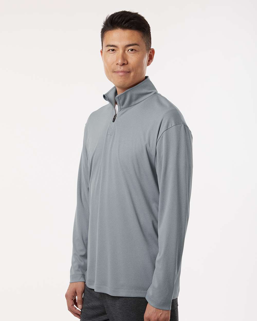Men's Pro Performance Quarter-Zip Pullover - Heather Steel - M