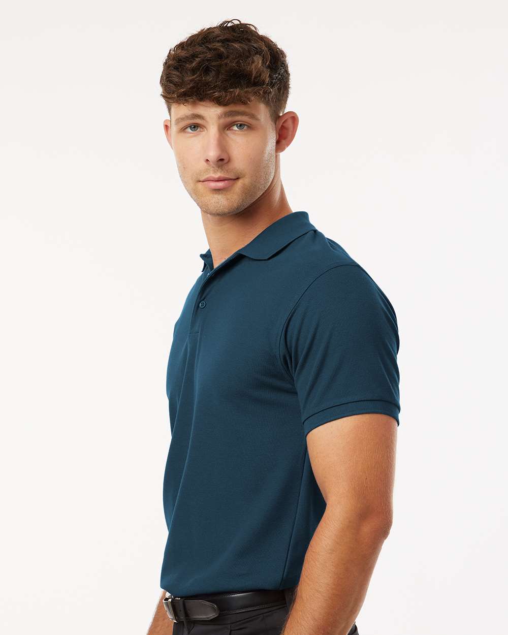 Men's Classic Polo in Atlantic Blue | ComfyThreads