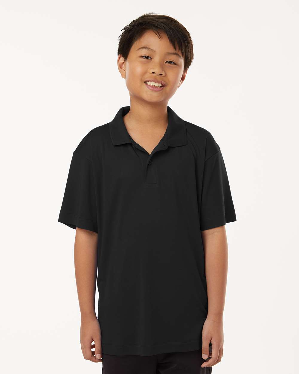Youth Pro-Lock Performance Polo - Black - ComfyThreads