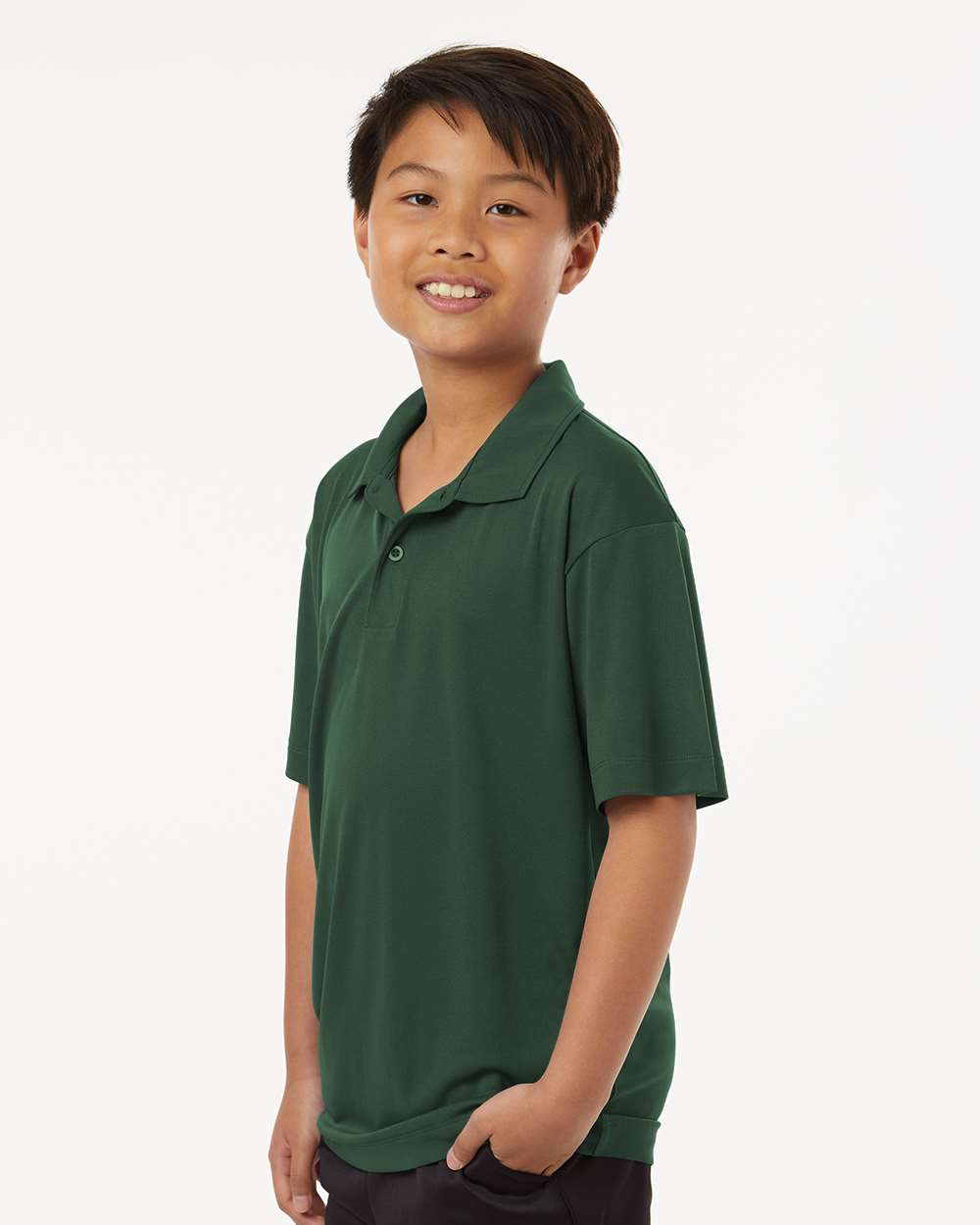 Youth Pro-Lock Performance Polo - Forest Green - ComfyThreads