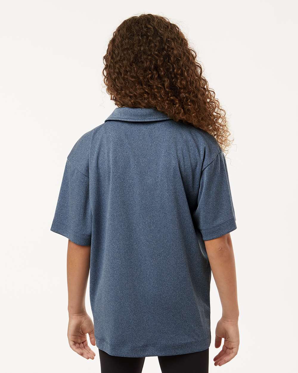 Youth Pro-Lock Performance Polo - Heather Navy - ComfyThreads
