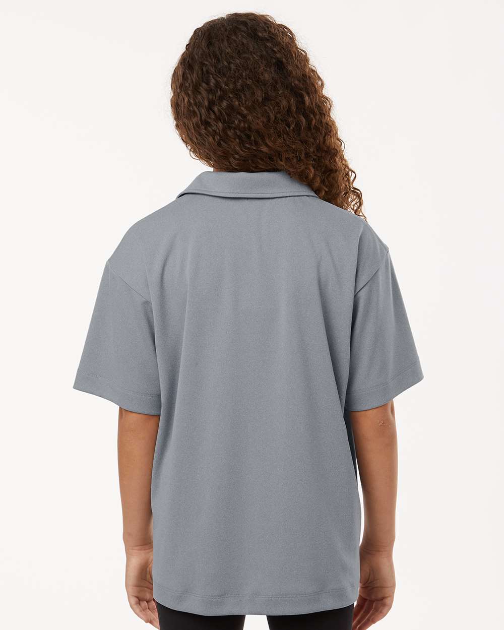 Youth Pro-Lock Performance Polo - Heather Steel - ComfyThreads