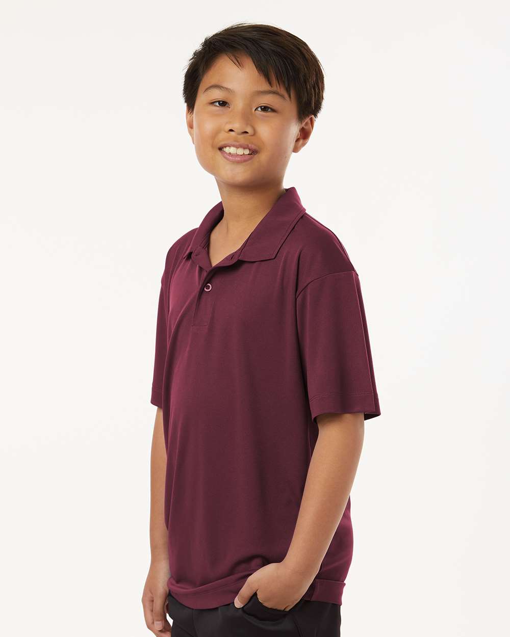 Youth Pro-Lock Performance Polo - Maroon - ComfyThreads
