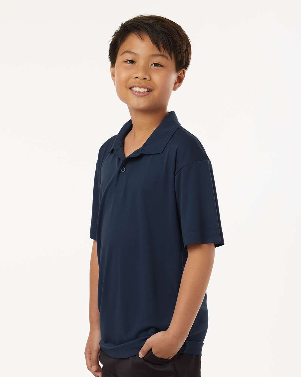 Youth Pro-Lock Performance Polo - Navy - ComfyThreads
