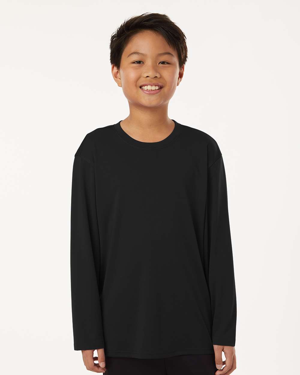 Youth Performance Long Sleeve T-Shirt – Black - ComfyThreads