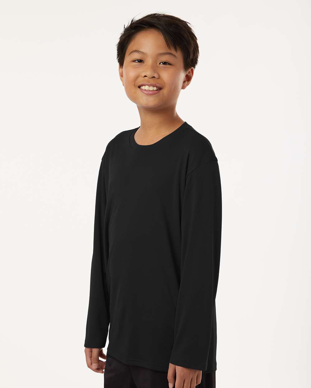 Youth Performance Long Sleeve T-Shirt – Black - ComfyThreads