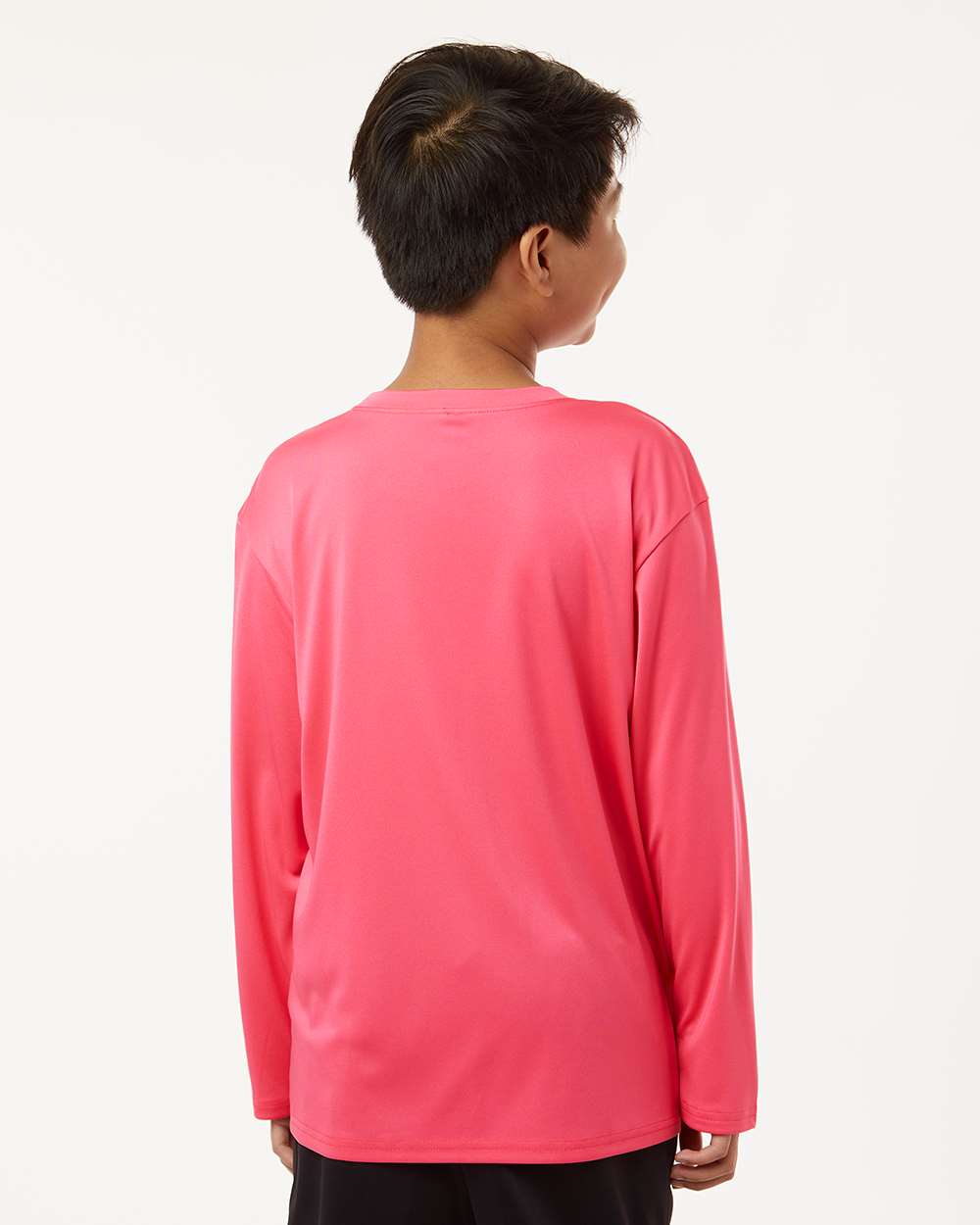 Youth Performance Long Sleeve T-Shirt – Bright Pink - ComfyThreads