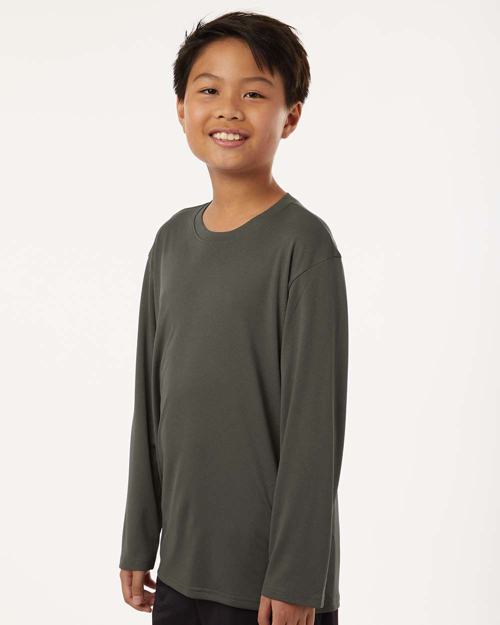 Youth Performance Long Sleeve T-Shirt – Charcoal - ComfyThreads