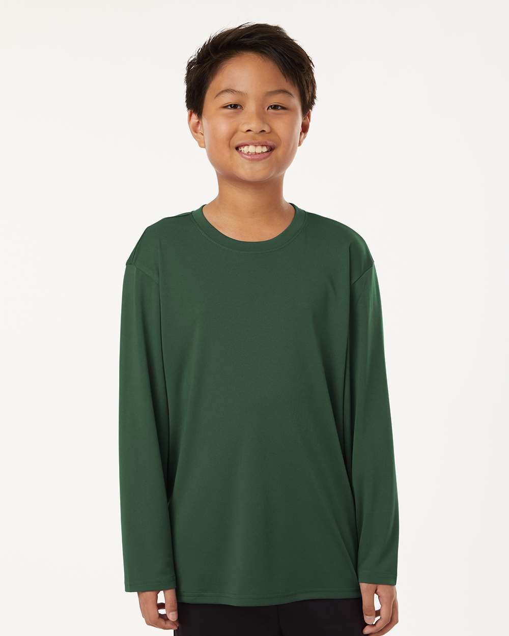Youth Performance Long Sleeve T-Shirt – Forest Green - ComfyThreads