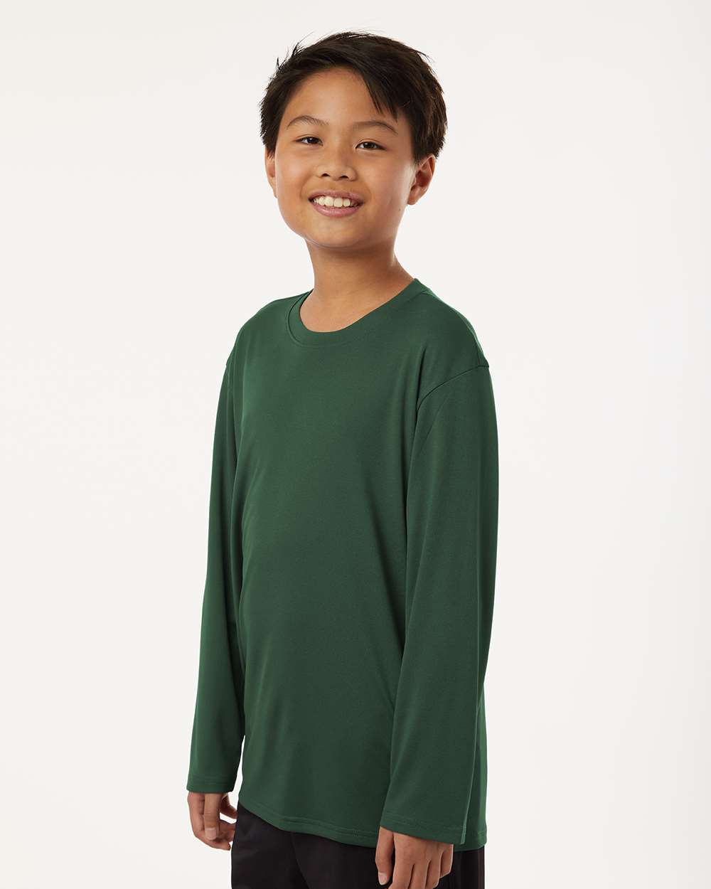 Youth Performance Long Sleeve T-Shirt – Forest Green - ComfyThreads