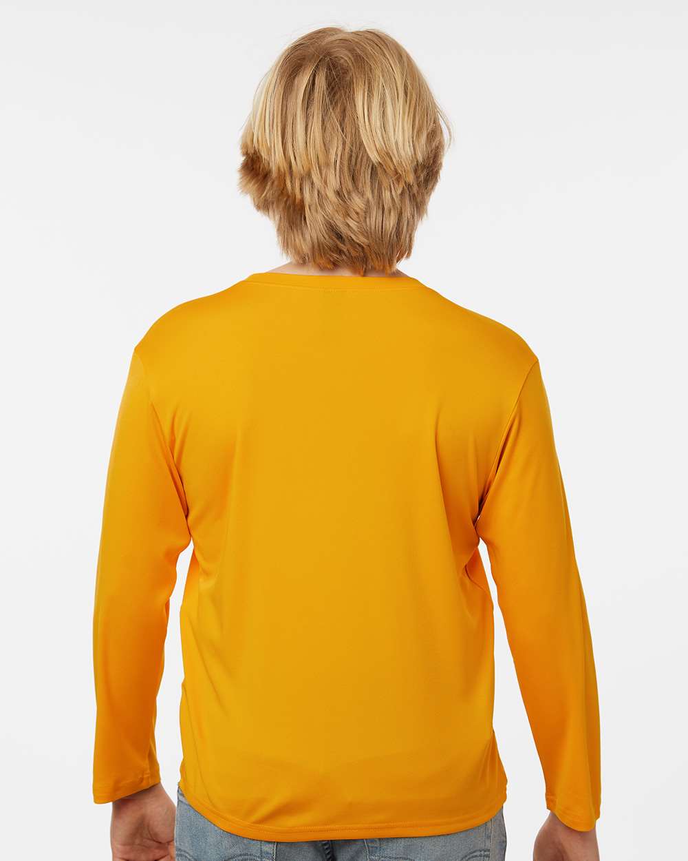 Youth Performance Long Sleeve T-Shirt – Gold - ComfyThreads