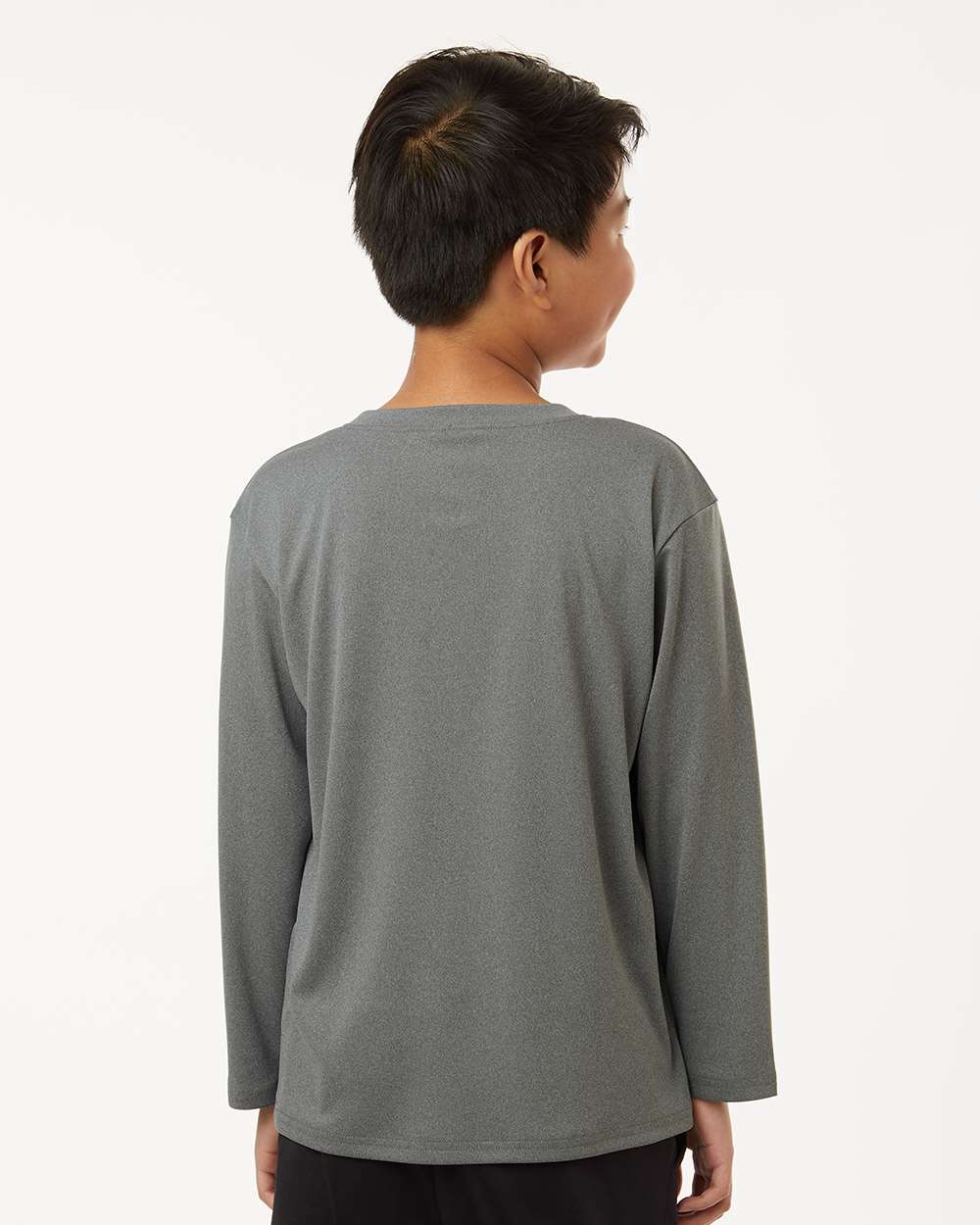 Youth Performance Long Sleeve T-Shirt – Heather Granite - ComfyThreads