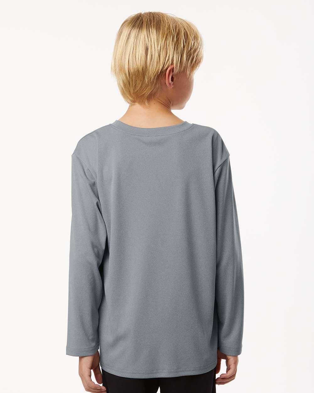 Youth Performance Long Sleeve T-Shirt – Heather Steel - ComfyThreads