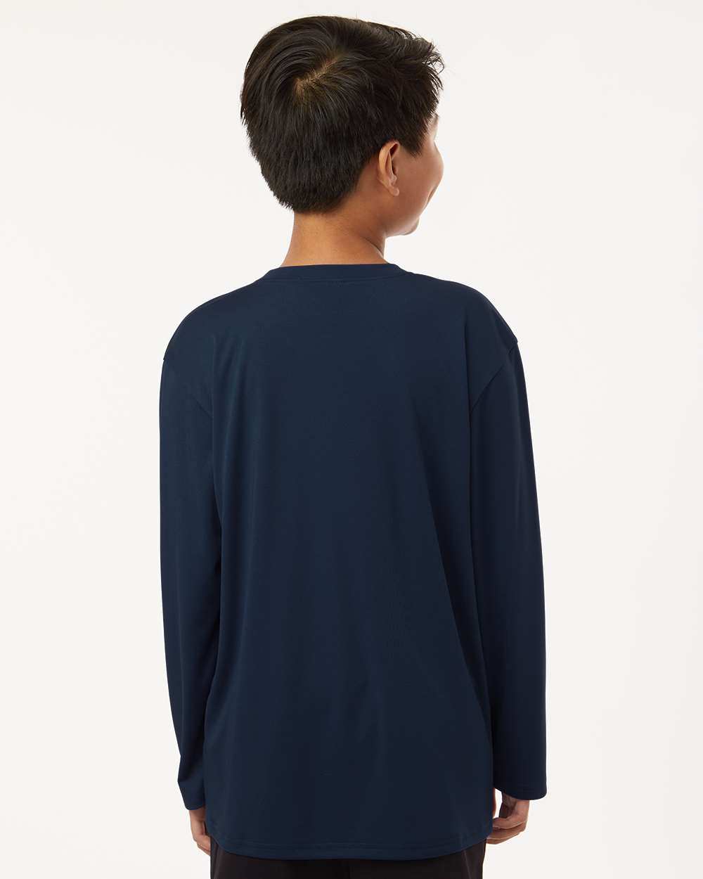 Youth Performance Long Sleeve T-Shirt – Navy - ComfyThreads