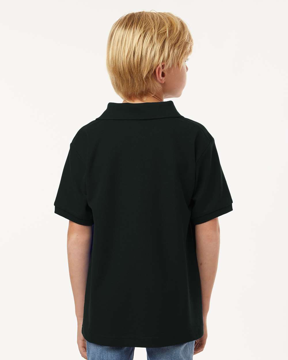 Youth Pique Polo - Black - ComfyThreads