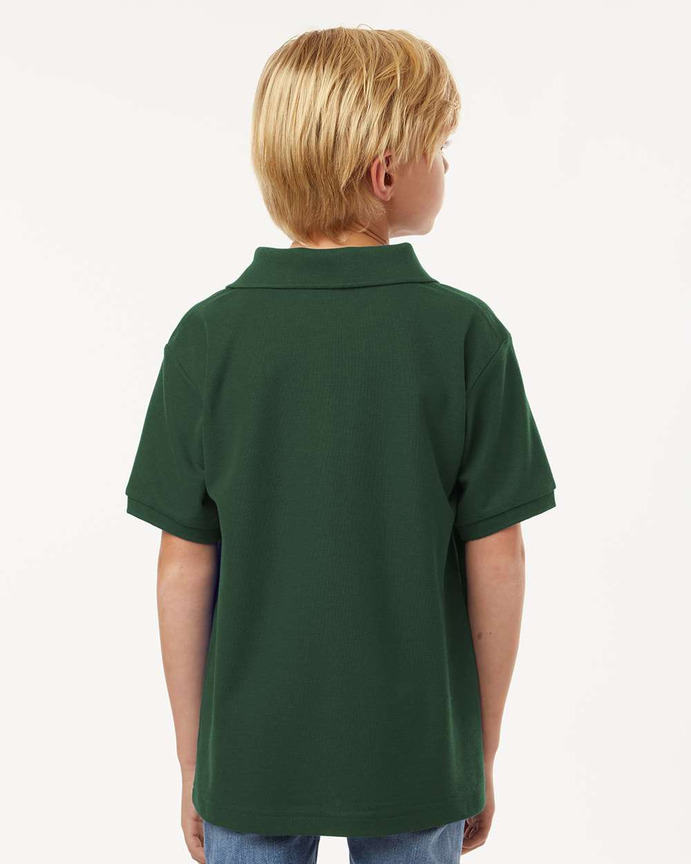 Youth Pique Polo - Forest Green - ComfyThreads
