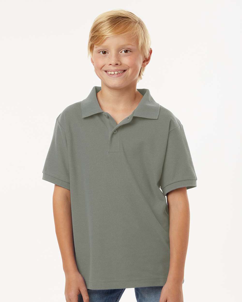 Youth Pique Polo - GreyStone - ComfyThreads
