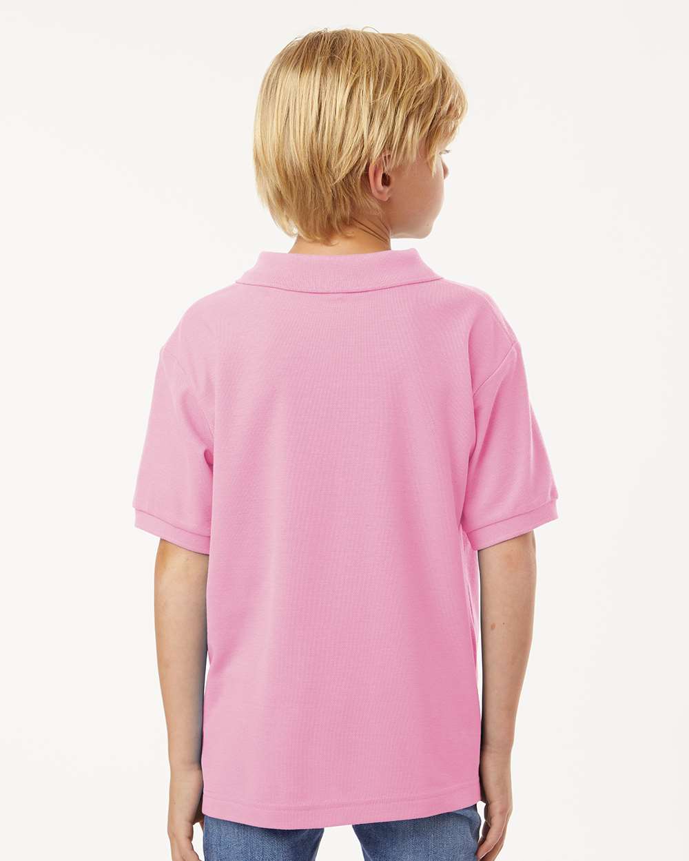 Youth Pique Polo - Light Pink - ComfyThreads