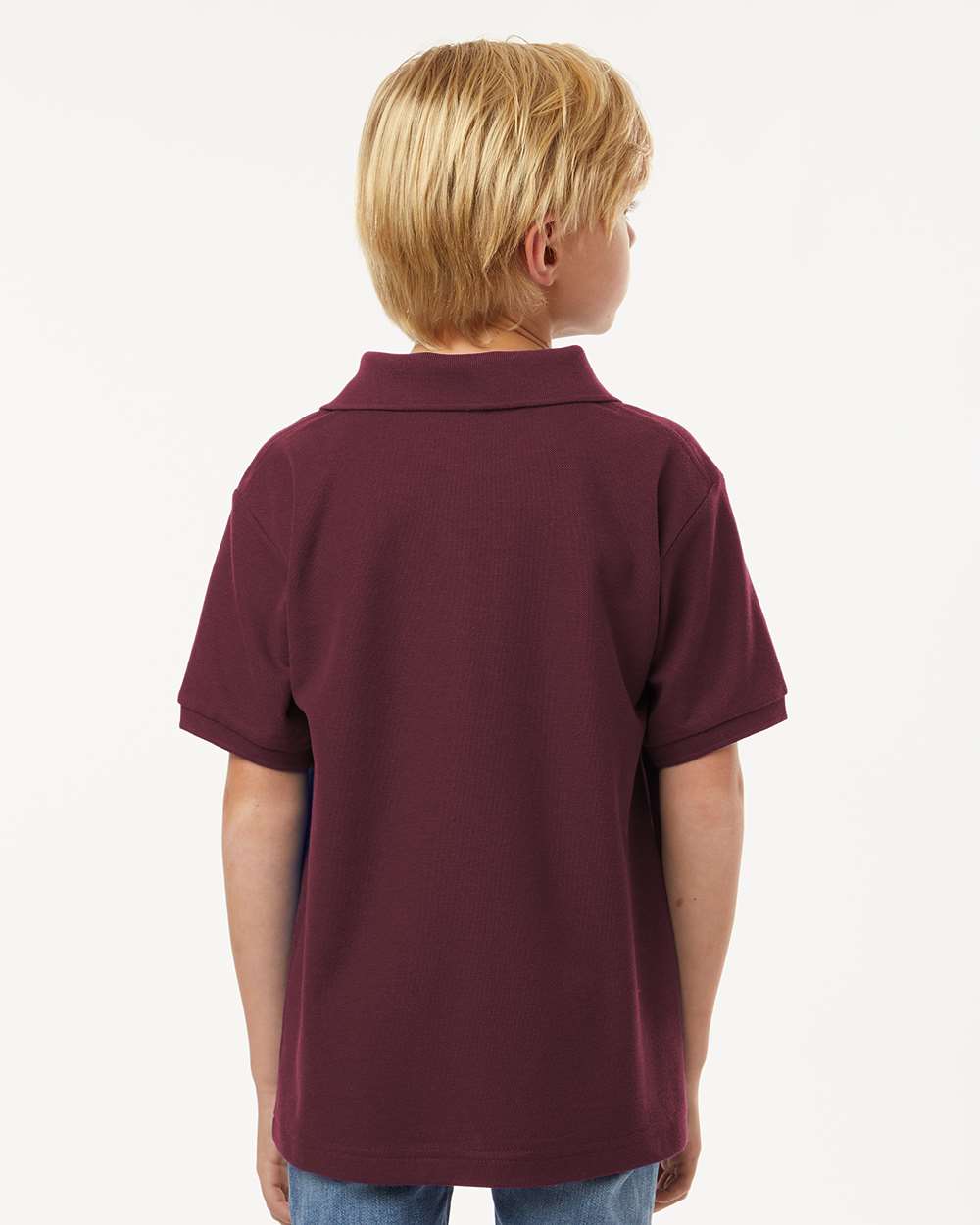 Youth Pique Polo - Maroon - ComfyThreads